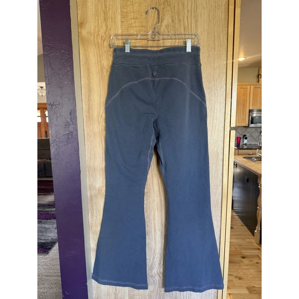 Free People Sweat Pants S Burnout Black Good Vibes Flare Soft Great Condition - Picture 2 of 3